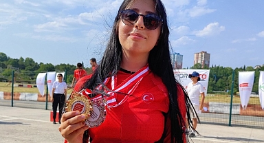 KARAMANLI SPORCU BÜŞRANUR'DAN 1 ALTIN, 1 GÜMÜŞ MADALYA