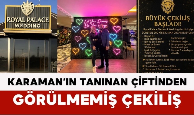 Karaman’ın Tanınan Çiftinden Görülmemiş Çekiliş