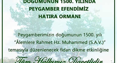 Peygamberimizin Doğumunun 1500. Yılına Özel Fidan Dikme Etkinliği Düzenleniyor 