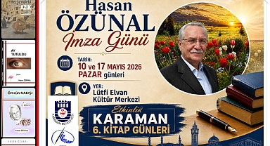 Hasan Özünal, Karaman Kitap Günleri’nde Okurlarıyla Buluşacak
