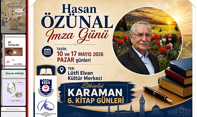 Hasan Özünal, Karaman Kitap Günleri’nde Okurlarıyla Buluşacak