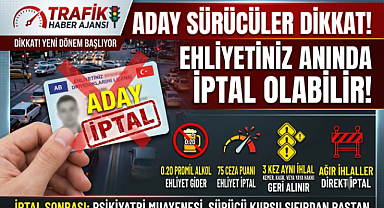 Aday Sürücülere Yeni Düzenleme: Bu Hataları Yapanın Ehliyeti İptalEdilecek