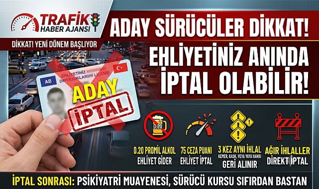 Aday Sürücülere Yeni Düzenleme: Bu Hataları Yapanın Ehliyeti İptalEdilecek
