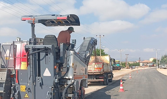 Kapalı Cezaevi Yolunda Asfalt Çalışmaları Sürüyor