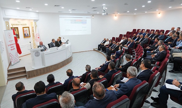 Karaman'da İl Koordinasyon Kurulu Toplandı: 155 Kamu Yatırımı Masaya Yatırıldı