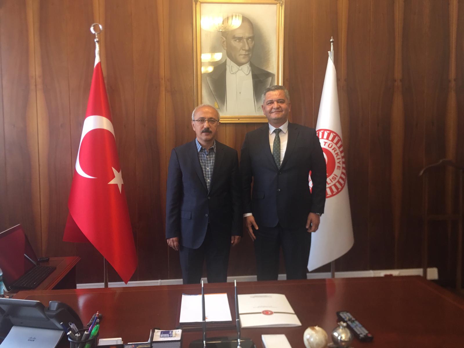Başkan Atilla Zorlu Mersin Milletvekili Elvan'ı Ziyaret Etti