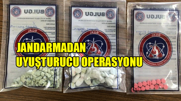 Karaman'da jandarmadan uyuşturucu operasyonu
