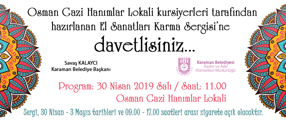 EL SANATLARI KARMA SERGİSİ AÇILIYOR