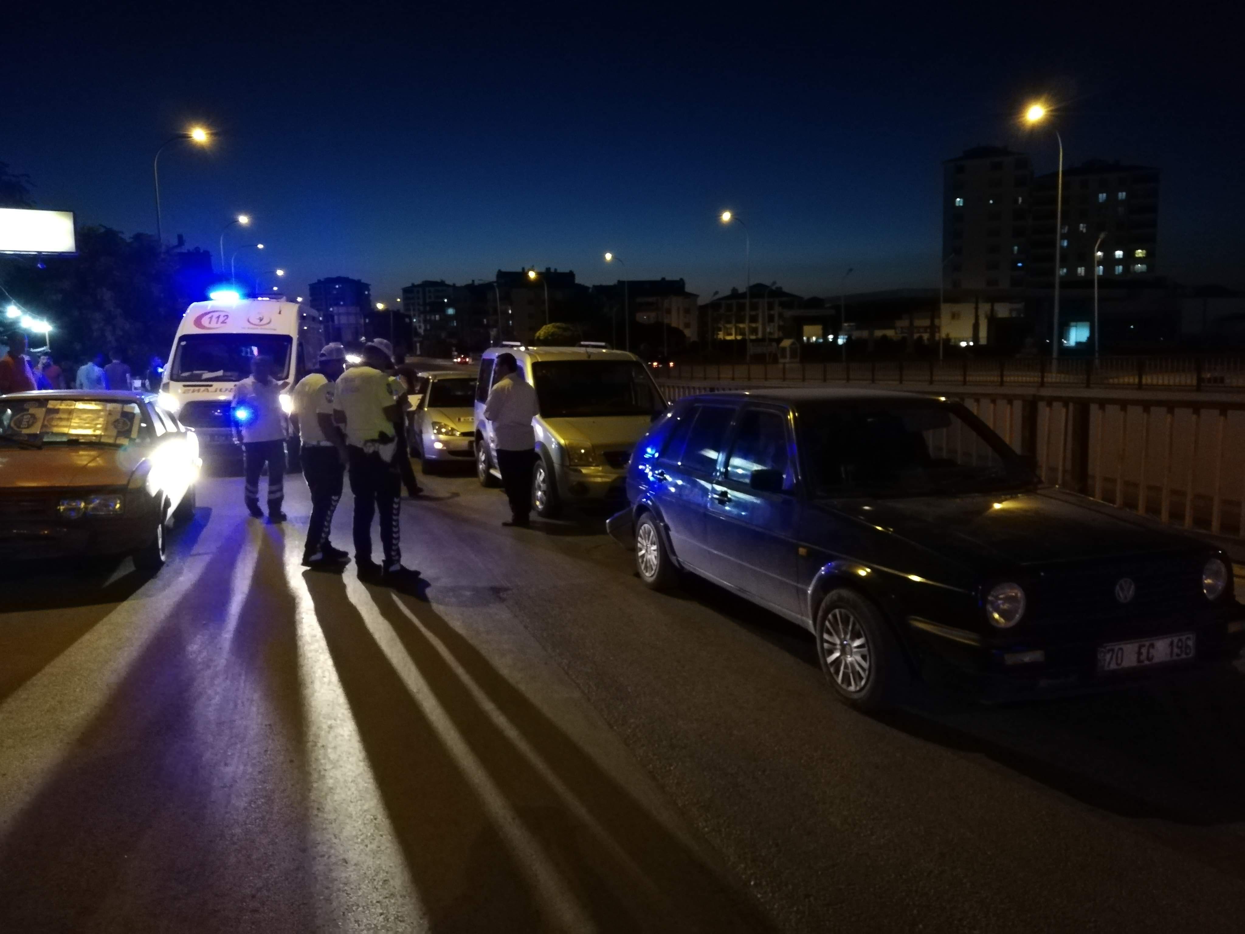 Karamanda zincirleme kaza: 2 yaralı