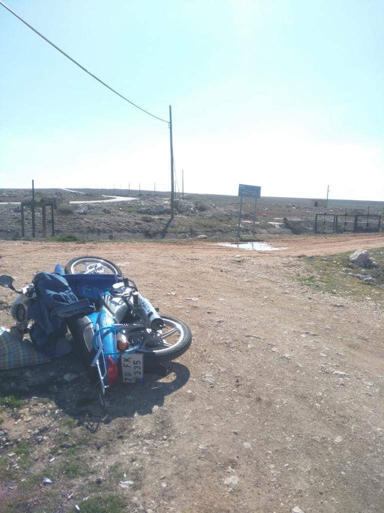 Motosiklet üzerinde kalp krizi geçirdi