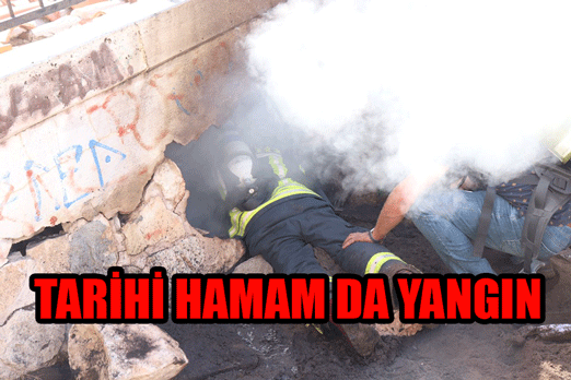 Karaman'da Tarihi Hamamda Yangın