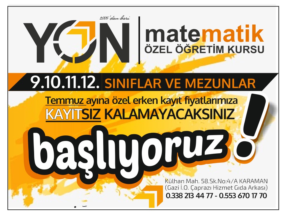 YÖN EĞİTİM KURUMLARIYLA ÇOCUĞUNUZA YÖN VERİN
